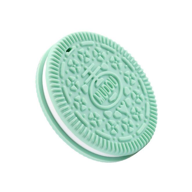 Silicone Cookie Teether for Sore Gums, BPA-Free Baby