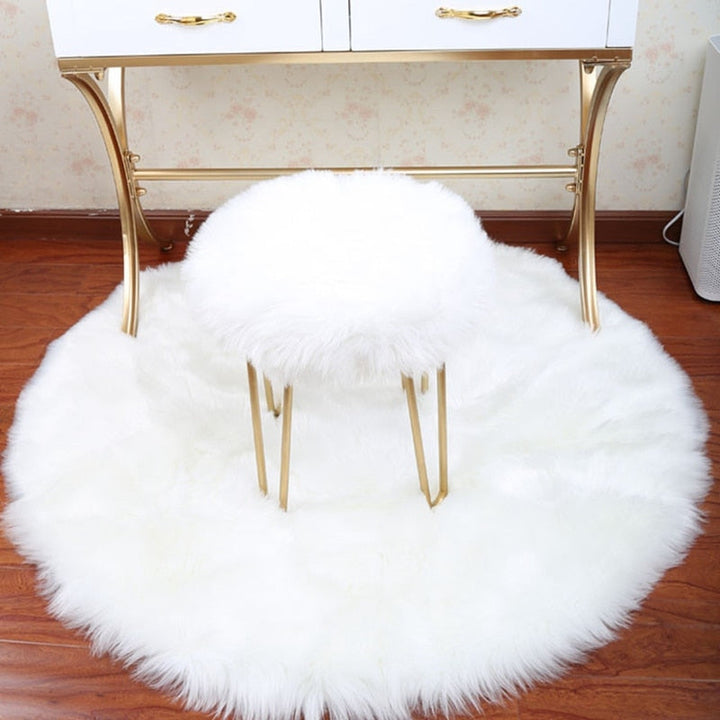 Faux Sheepskin Rug Chair Cover for Cozy Soft Comfort