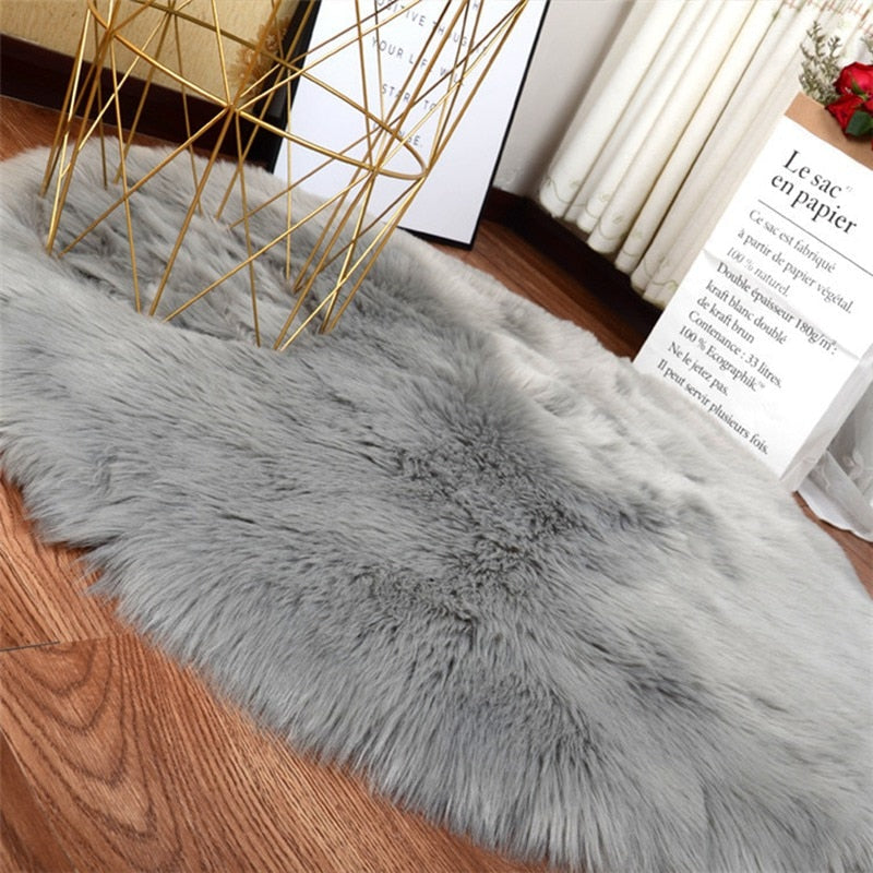 Faux Sheepskin Rug Chair Cover for Cozy Soft Comfort