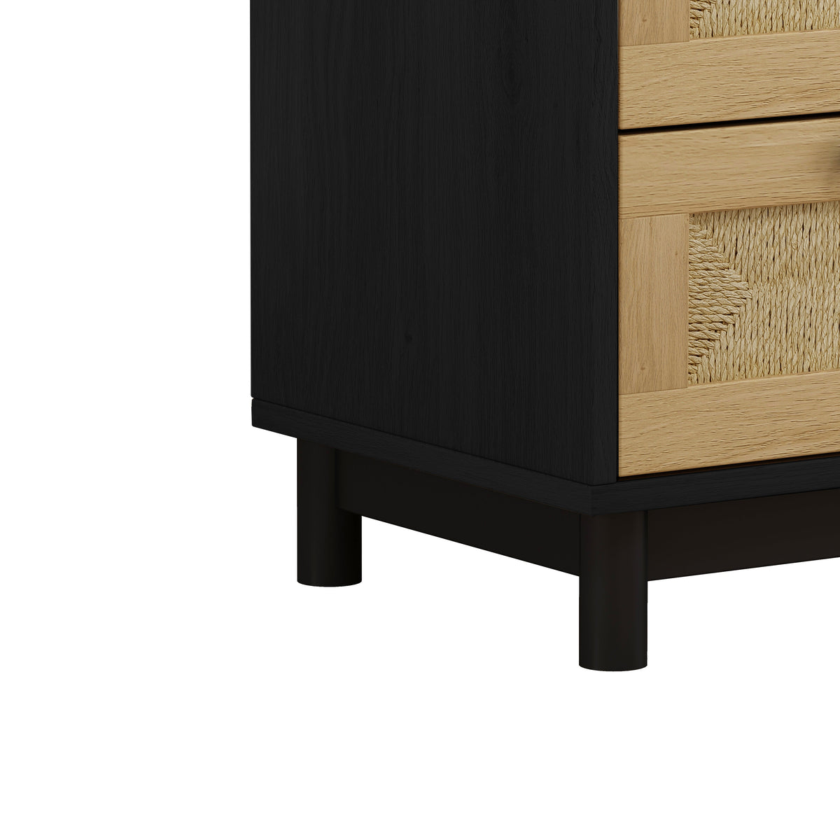 Rattan-Look 3-Drawer Storage Cabinet for Boho Rooms