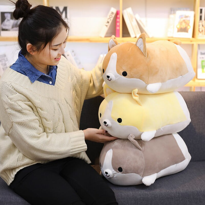 Corgi Plush Pillow Toy for Cozy Cuddles and Decor