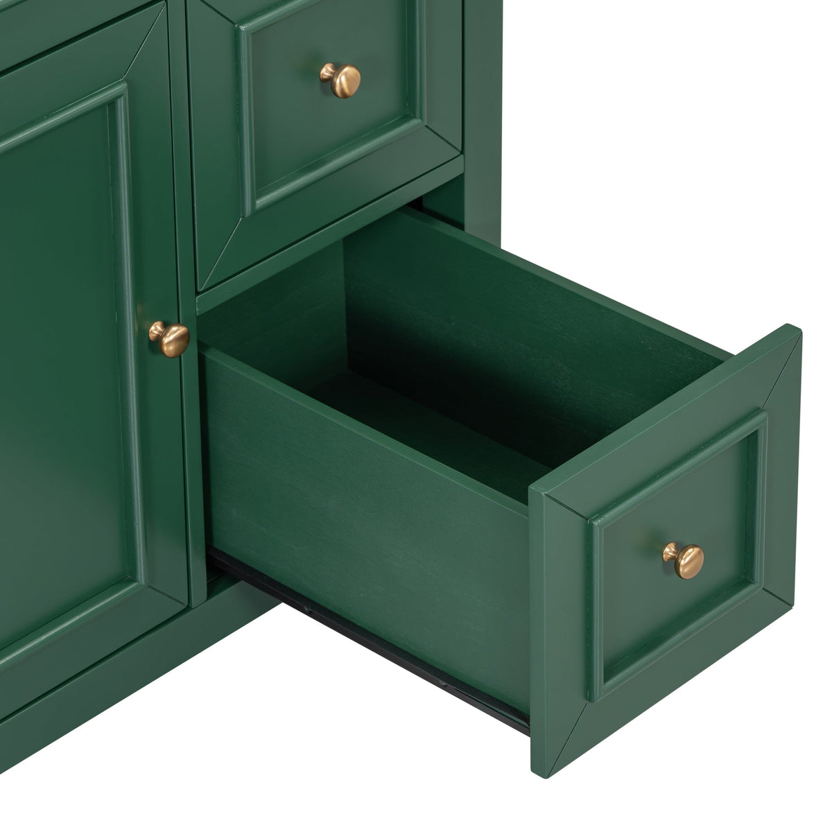 30 Inch Green Bathroom Vanity with Sink Top and Storage