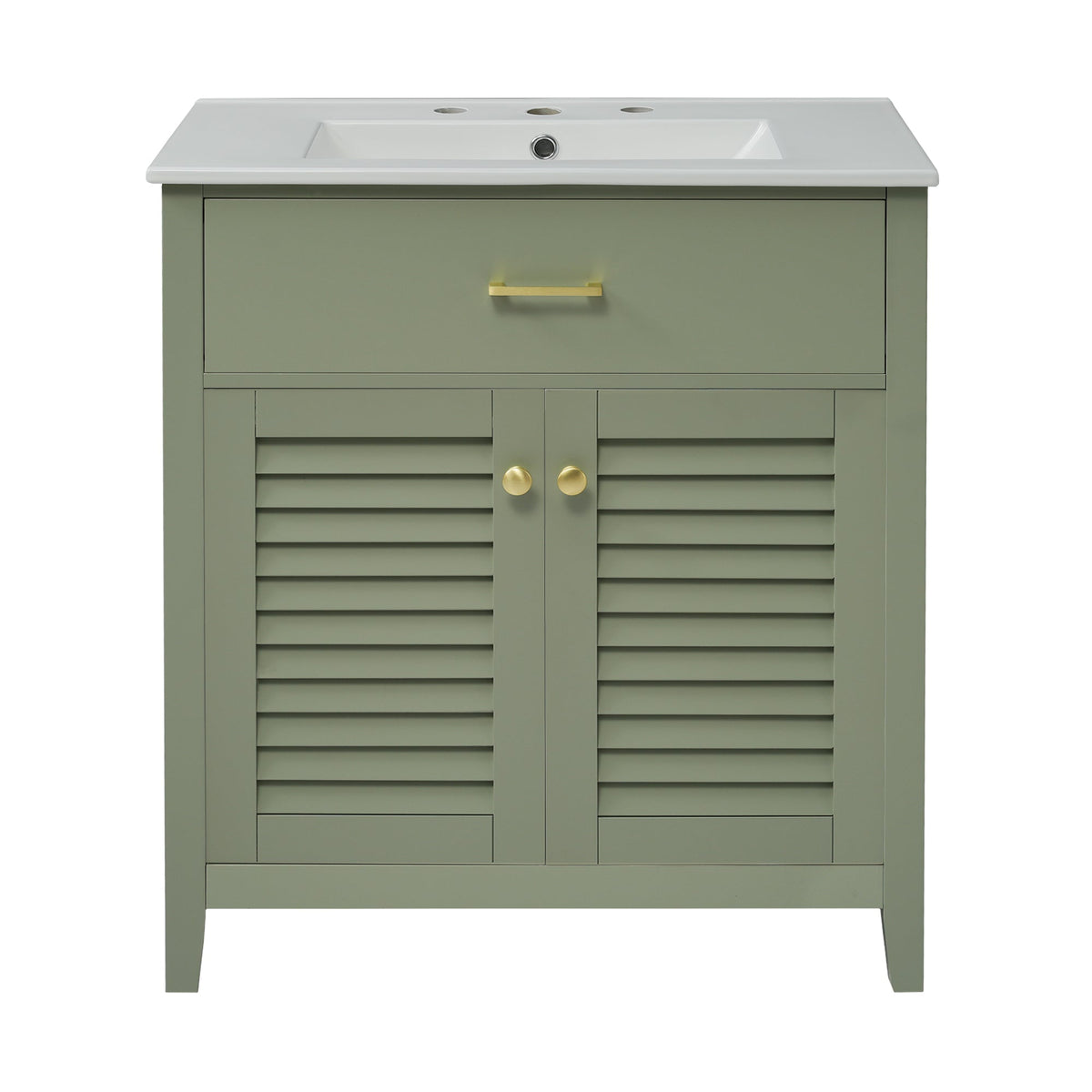 30-Inch Bathroom Vanity with Sink and Hidden Storage