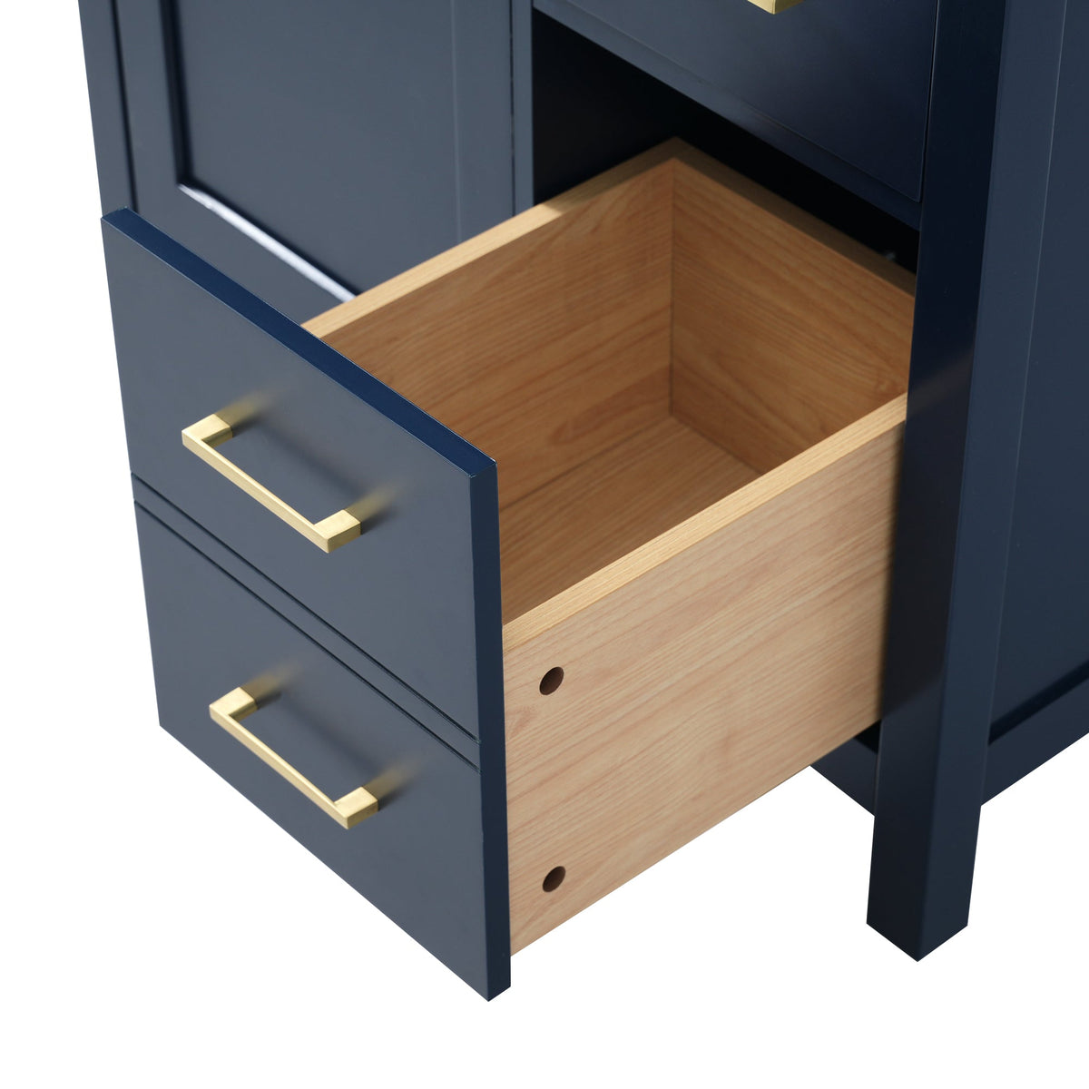 30-Inch Navy Bathroom Vanity with Ceramic Sink & Storage