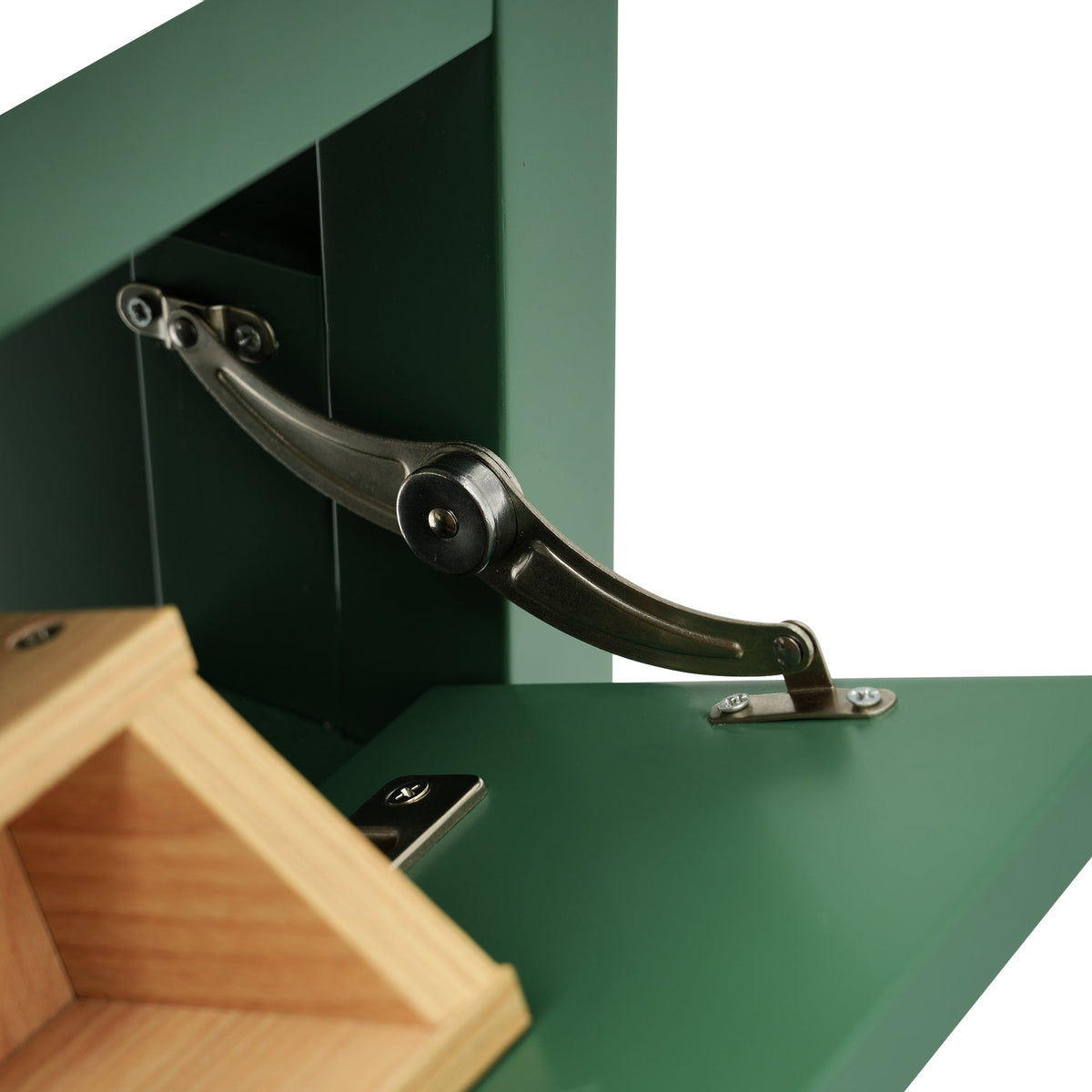30-Inch Green Bathroom Vanity, Ceramic Sink & Storage