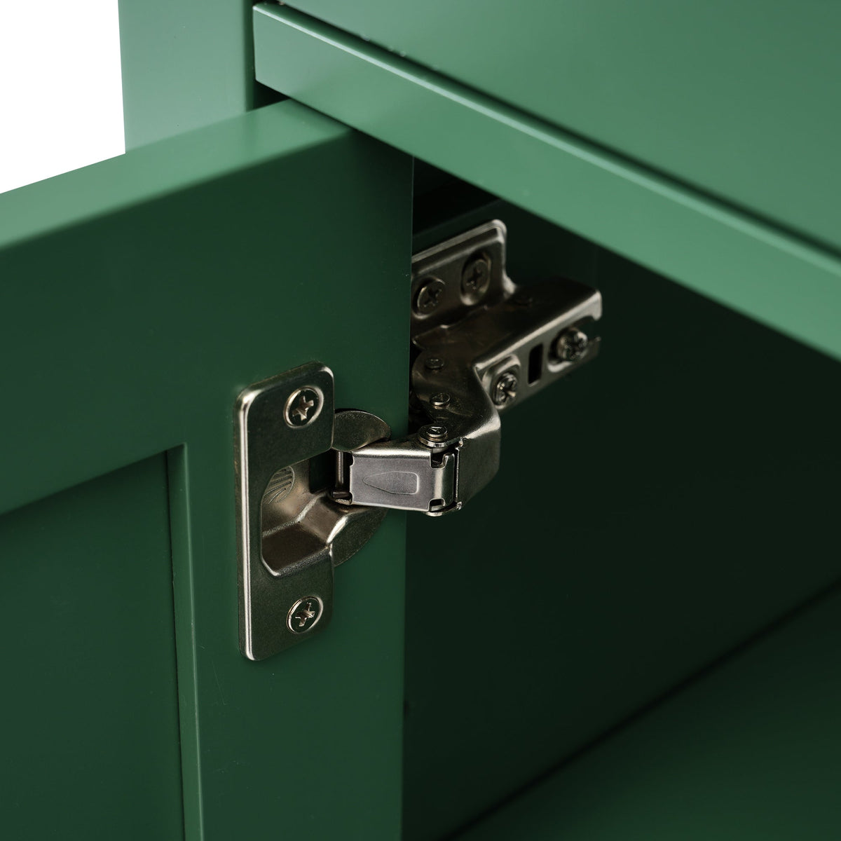 30-Inch Green Bathroom Vanity, Ceramic Sink & Storage