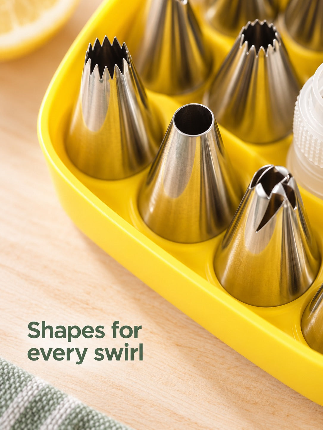 30-Piece Stainless Steel Piping Tip Set for Cake Decorating