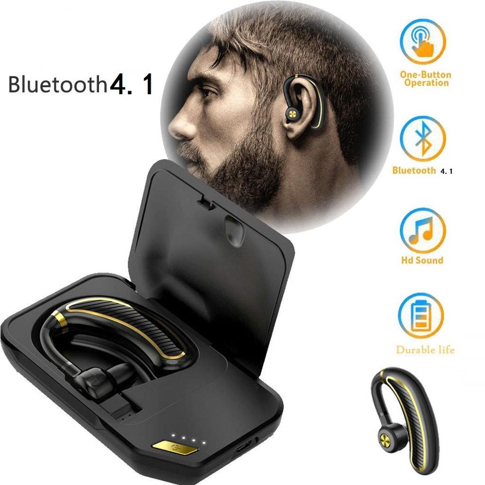 Wireless Single Earpiece Headset with Mic for Calls