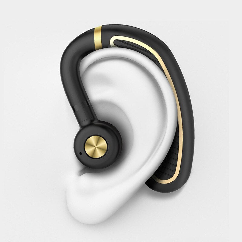 Wireless Single Earpiece Headset with Mic for Calls