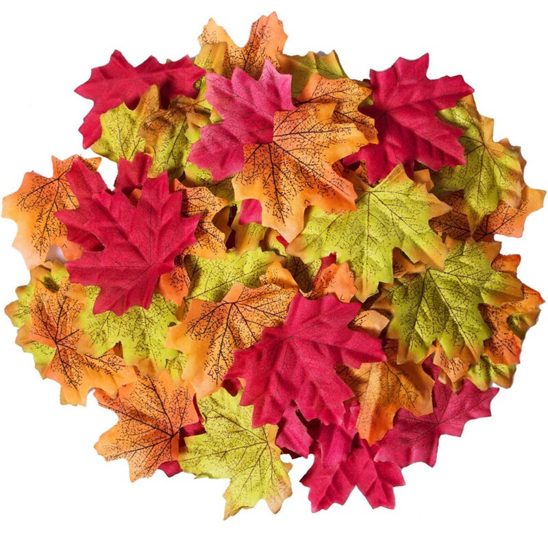 300Pcs Artificial Maple Leaves for Autumn Party Decor