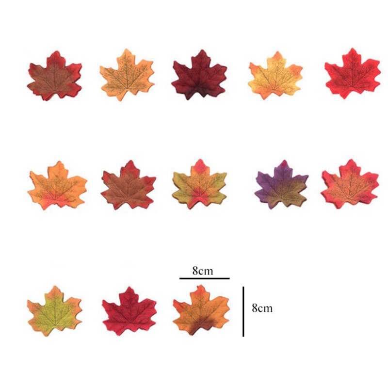 300Pcs Artificial Maple Leaves for Autumn Party Decor