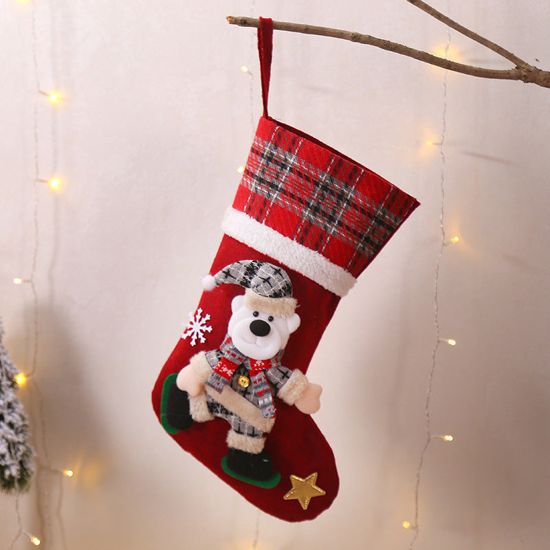 Christmas Stocking Set with Plush Holiday Characters
