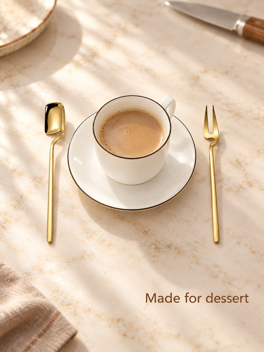 304 Stainless Dessert Spoons and Forks with Cup Hanger