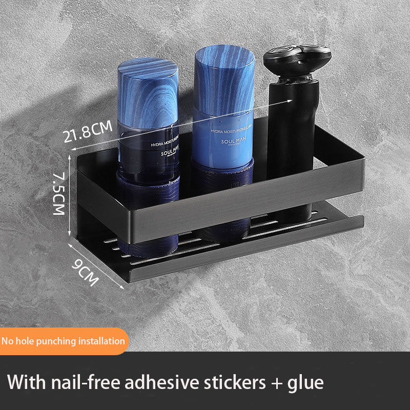 Hole-Free 304 Stainless Steel Shower Caddy Wall Rack