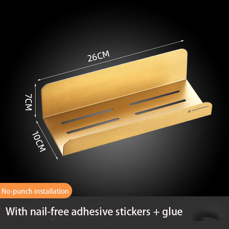 Hole-Free 304 Stainless Steel Shower Caddy Wall Rack