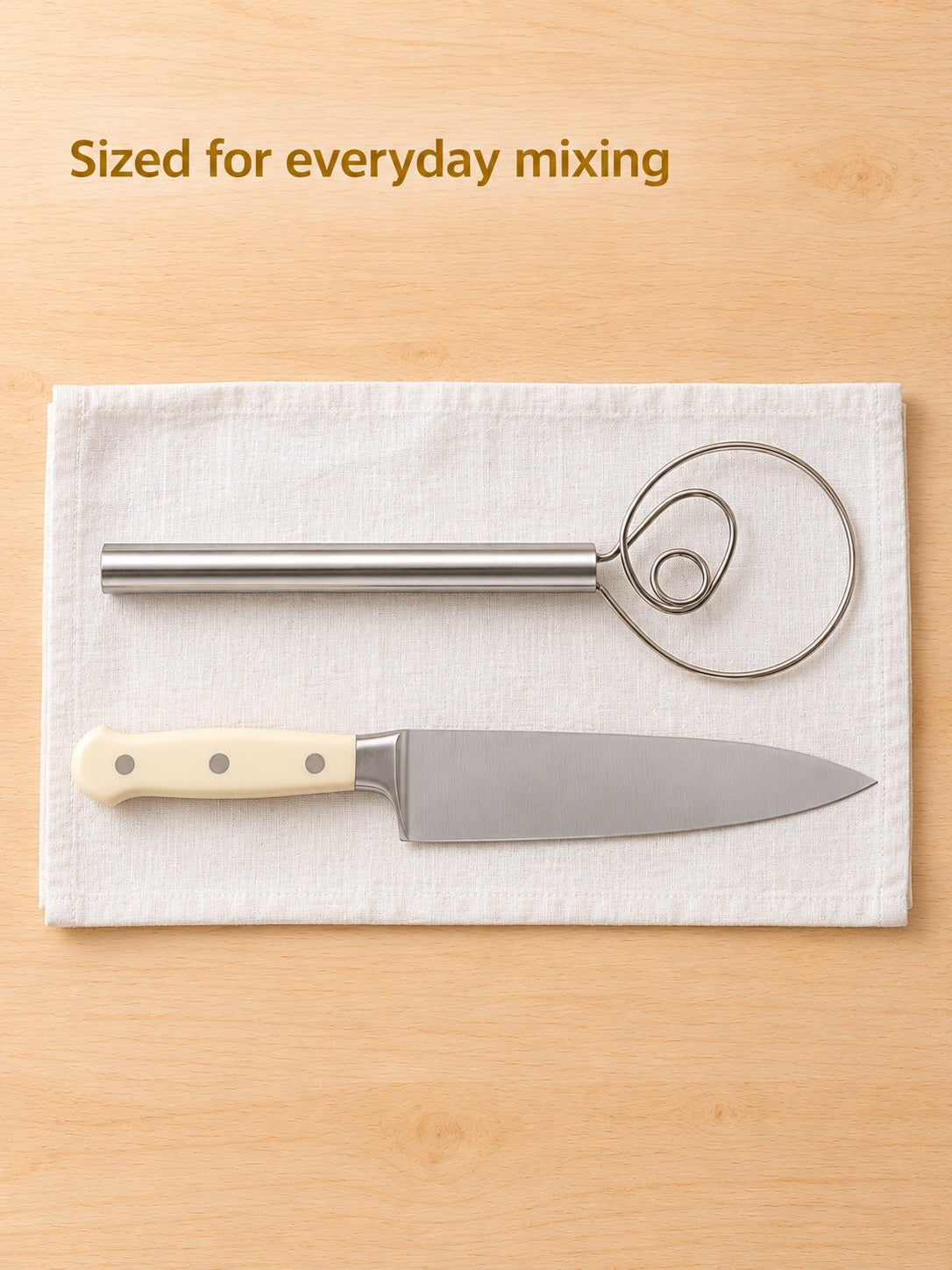 304 Stainless Steel Batter Stick for Lump-Free Mixing