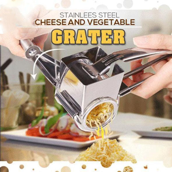 Stainless Steel Cheese Grater for Fast, Even Shreds