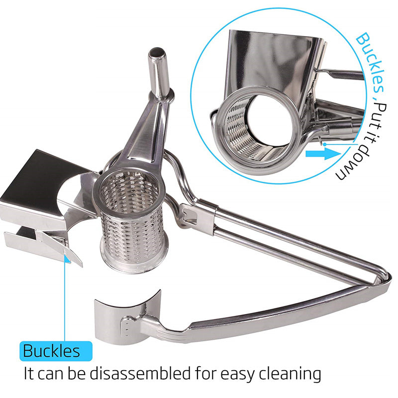 Stainless Steel Cheese Grater for Fast, Even Shreds