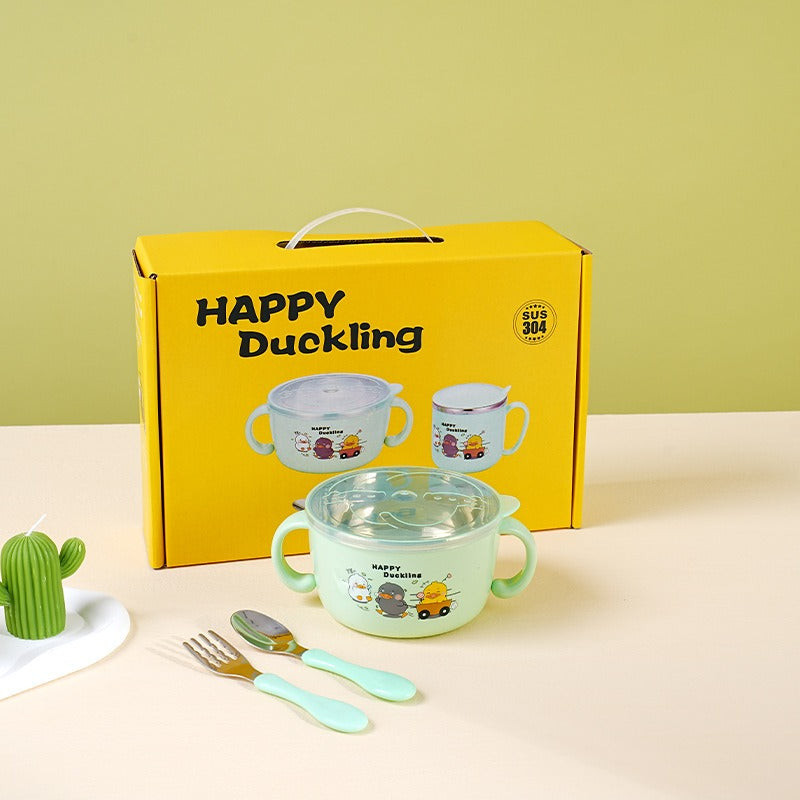 Kids Stainless Steel Tableware Set For Easy Meals
