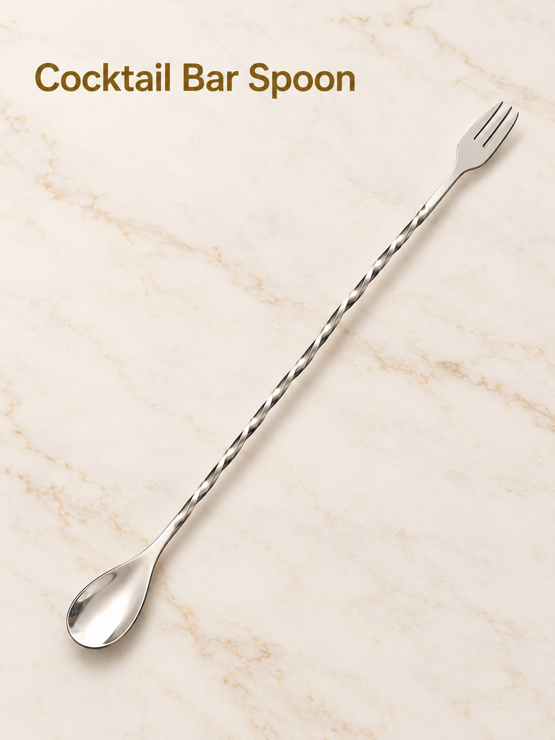 304 Stainless Steel Cocktail Bar Spoon with Twisted Shaft