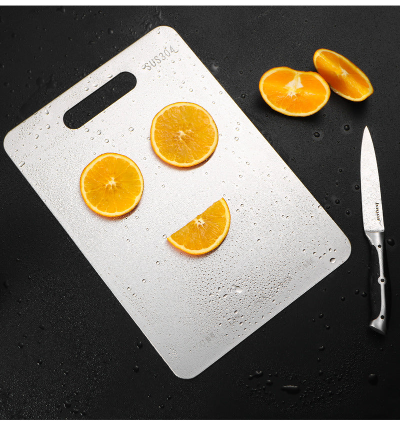 Stainless Steel Cutting Board: Food-Grade 304 with Handle