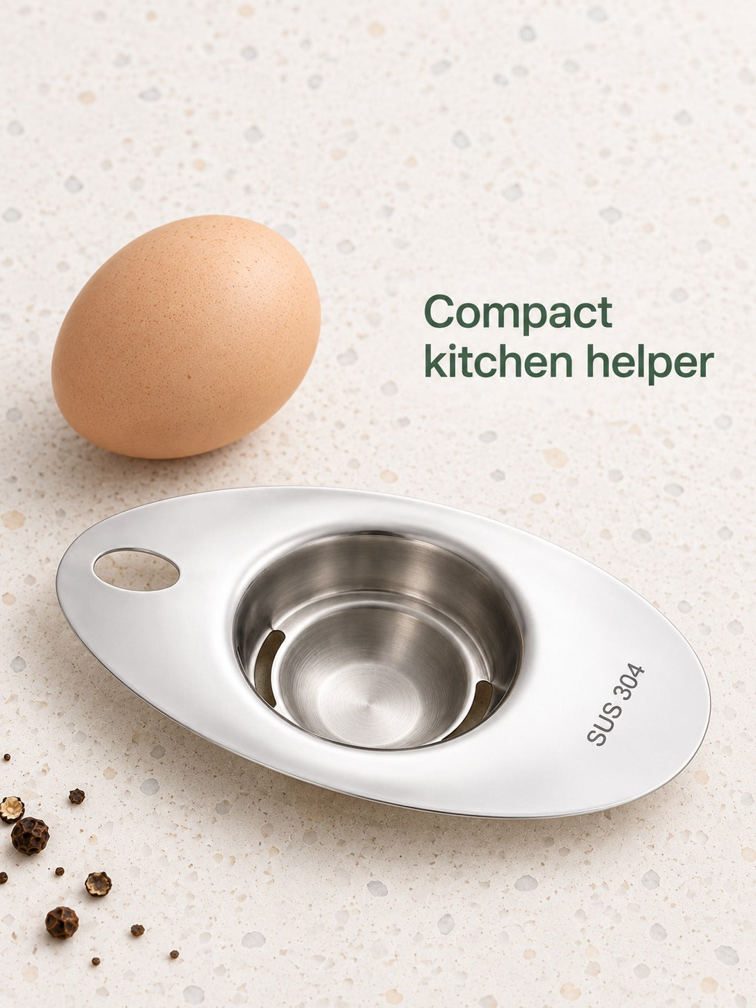Stainless Steel Egg Separator That Keeps Yolks Intact
