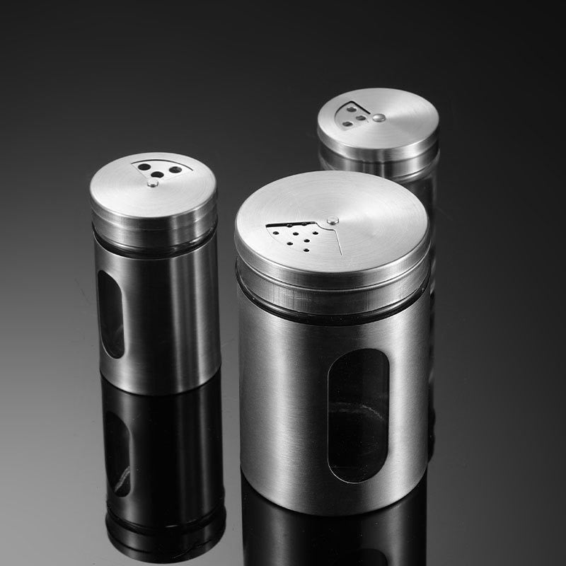 304 Stainless Steel Seasoning Shaker with Glass Window
