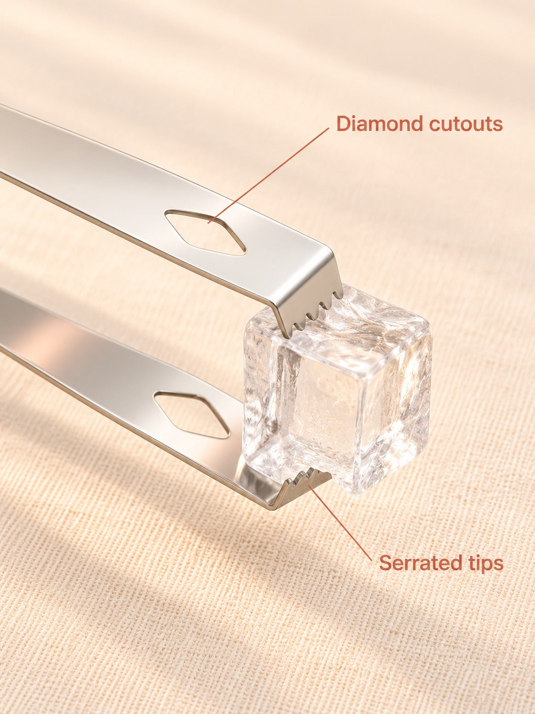 Stainless Steel Ice Clip for Bars and Buffets, 16cm