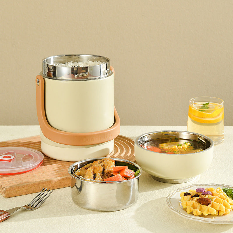 Heated Stainless Steel Lunch Box for Hot Meals at Work