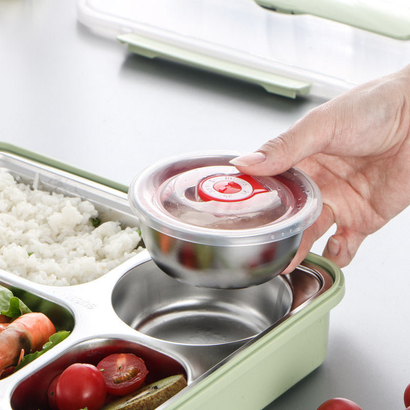 304 Stainless Steel Lunch Box with Divided Compartments
