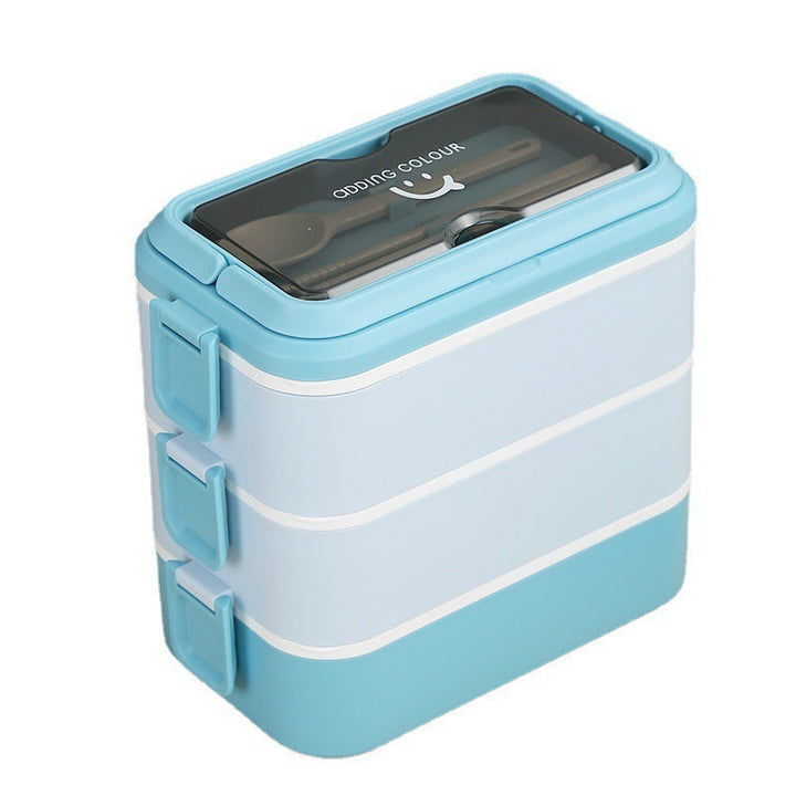 Stainless Steel Bento Lunch Box with Built-In Utensils