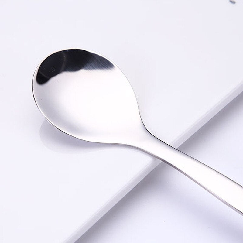 Stainless Steel Kiwi Spoon with Serrated Scraper Edge