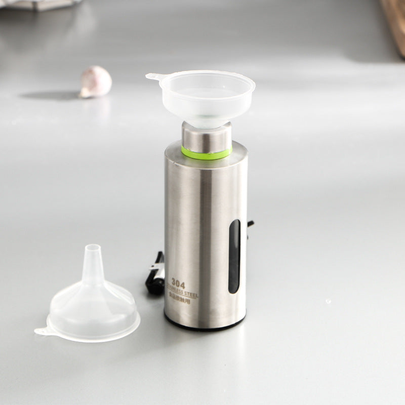 Stainless Steel Oil Dispenser with Drip-Free Pour Spout