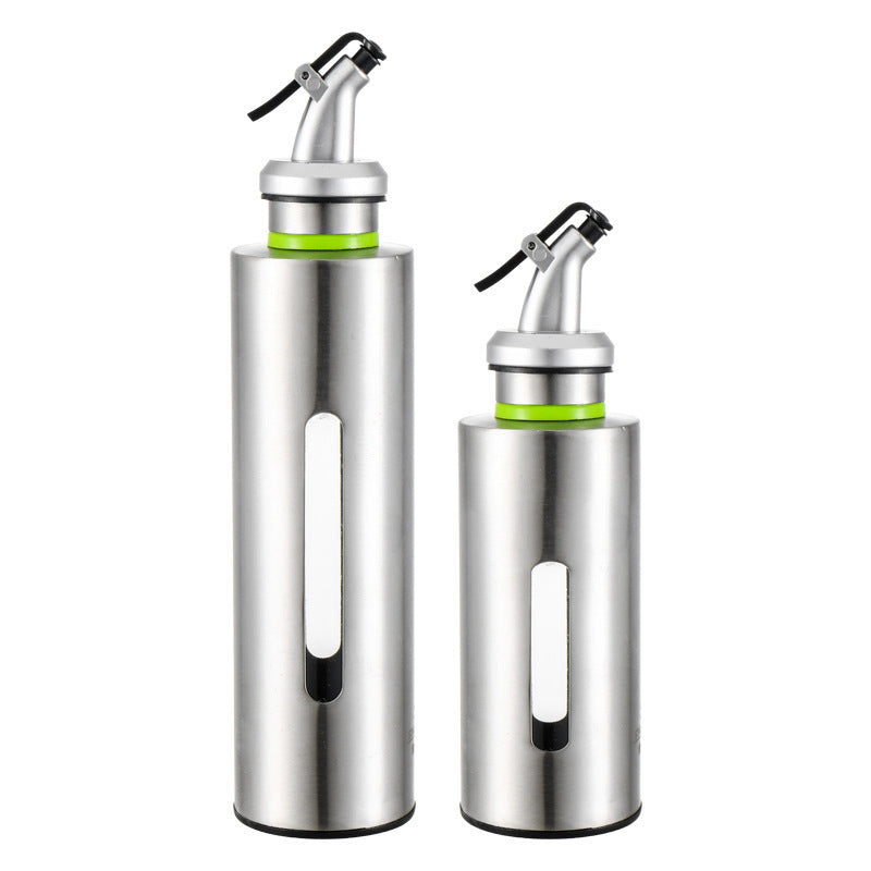Stainless Steel Oil Dispenser with Drip-Free Pour Spout