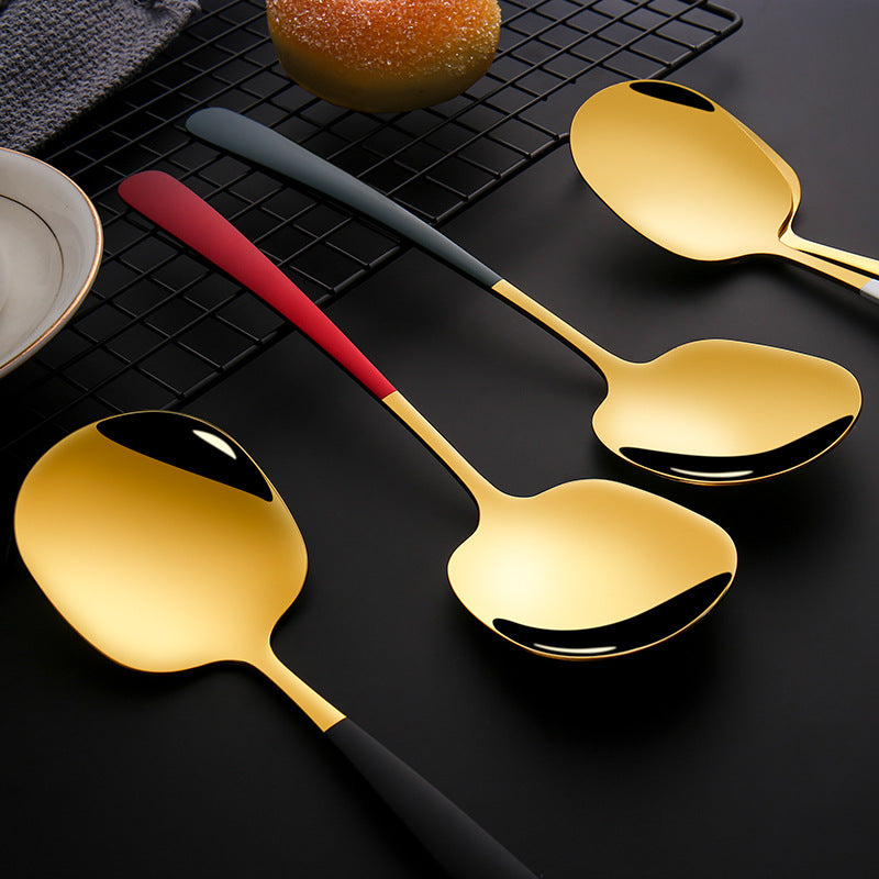 Thickened 304 Stainless Steel Serving Spoon for Buffets