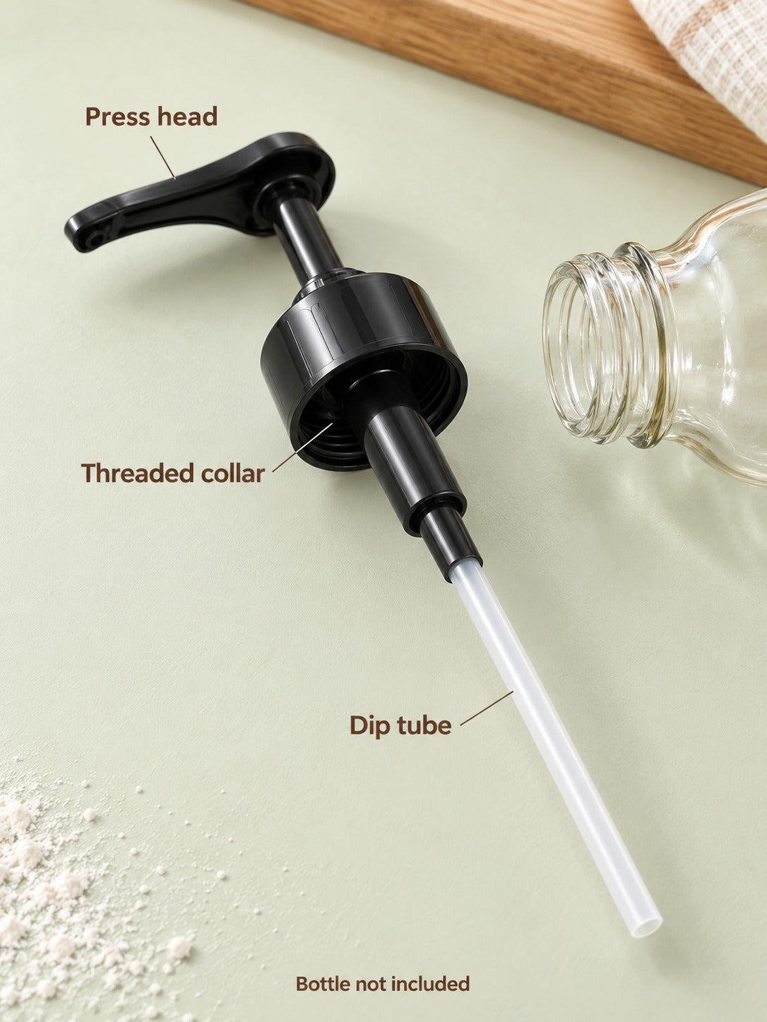 304 Stainless Steel Sauce Pump Head, Measured Pour