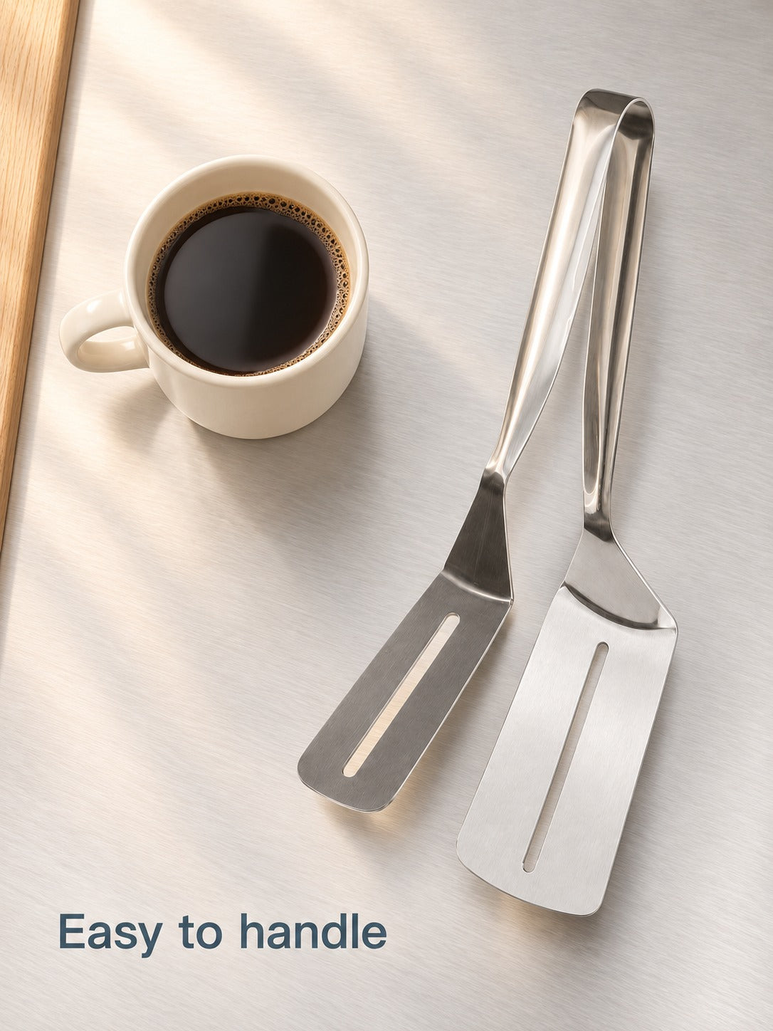 Stainless Steel Spatula Tongs for Frying & Grilling