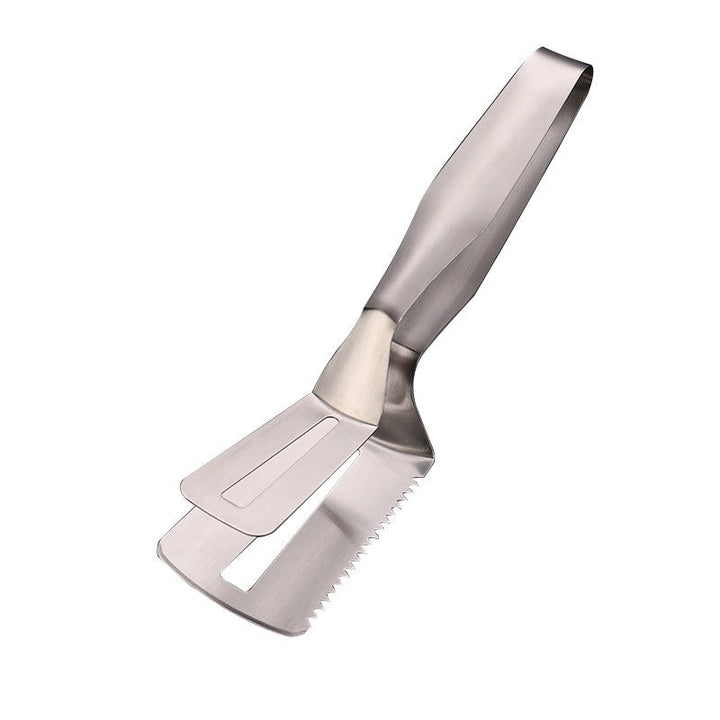 304 Stainless Steel Steak Tongs with Fish Spatula Head
