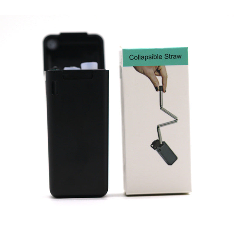 Collapsible Stainless Steel Straw That Folds Into a Pocket