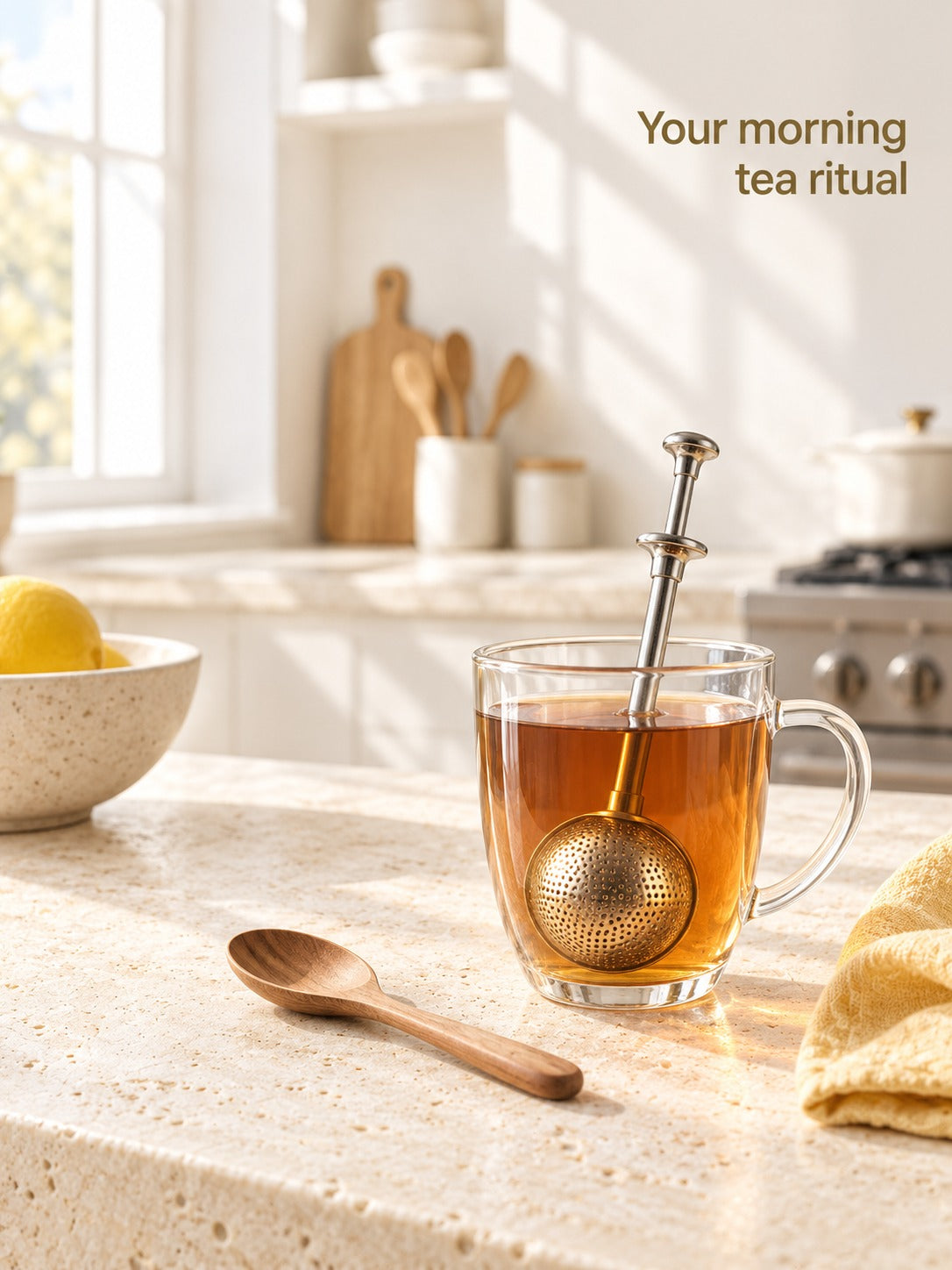 304 Stainless Steel Tea Infuser with Press Mesh Ball