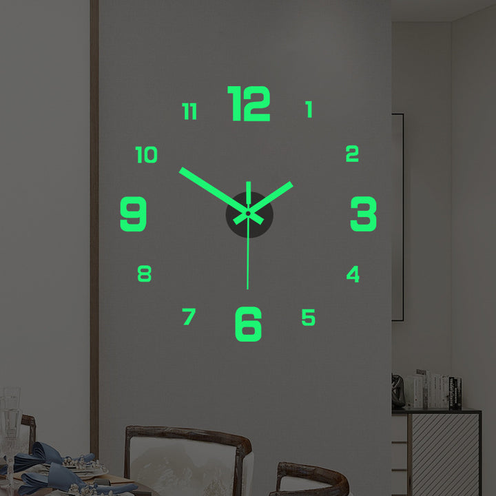 Luminous Frameless Wall Clock for Modern Minimalist Decor