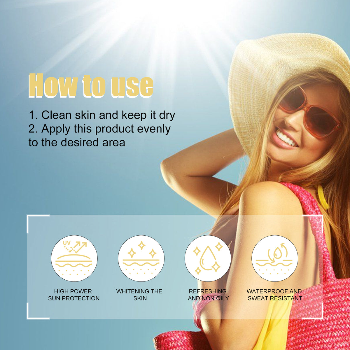 SPF 50+ Sunscreen Stick for Portable Daily UV Protection