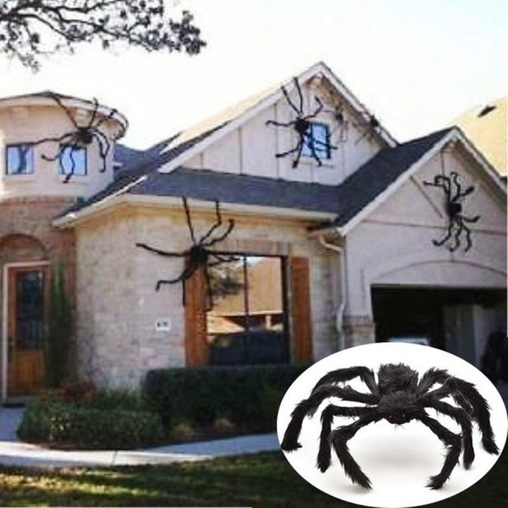 Giant Black Spider Halloween Decoration for Haunted Yards