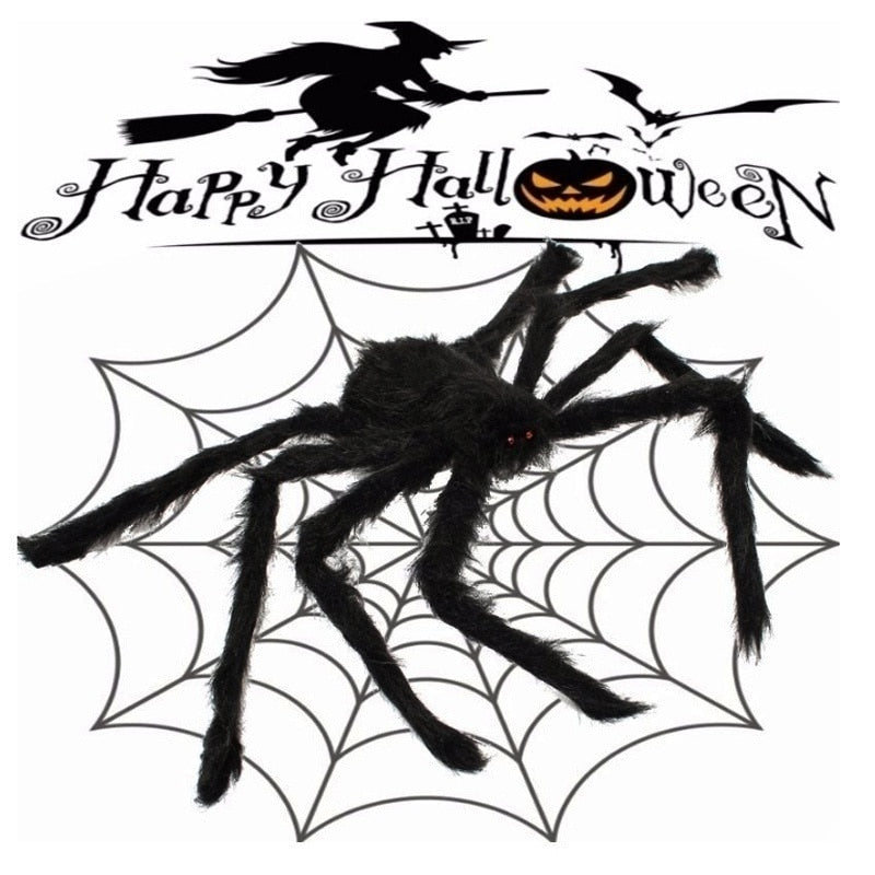 Giant Black Spider Halloween Decoration for Haunted Yards