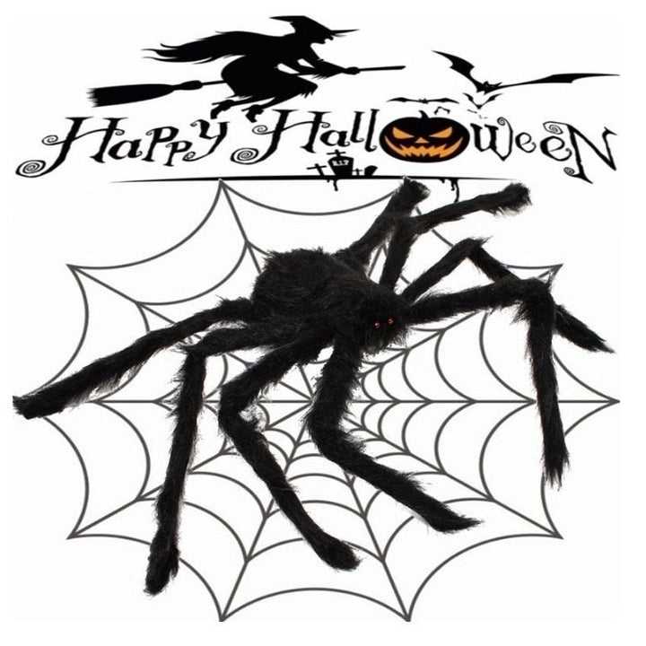 Giant Black Spider Halloween Decoration for Haunted Yards