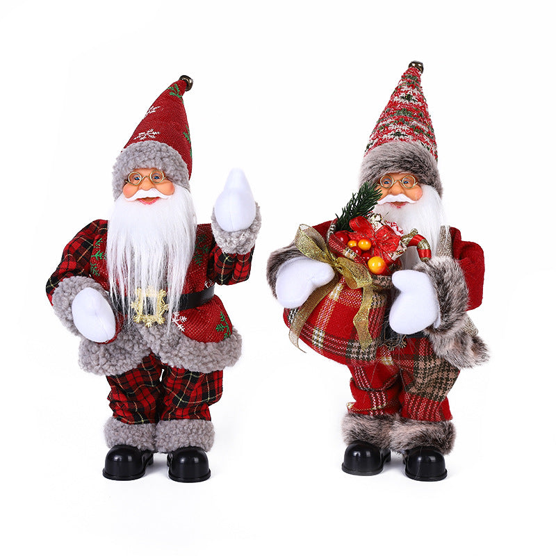 Musical Christmas Decoration, 30cm Santa-Style Figure