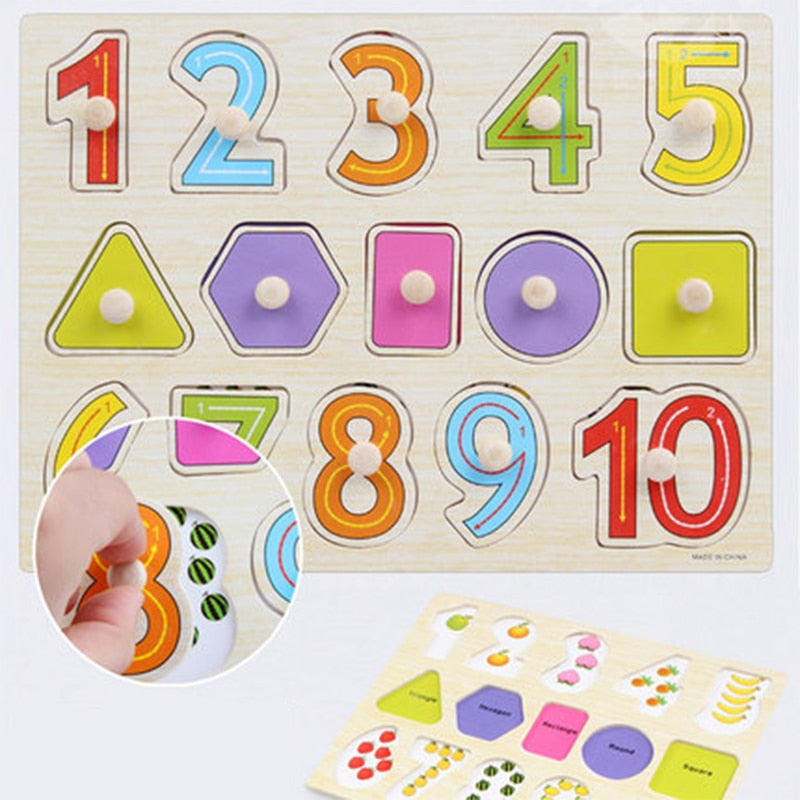 Wooden Learning Puzzle Set for Toddler Skill Building