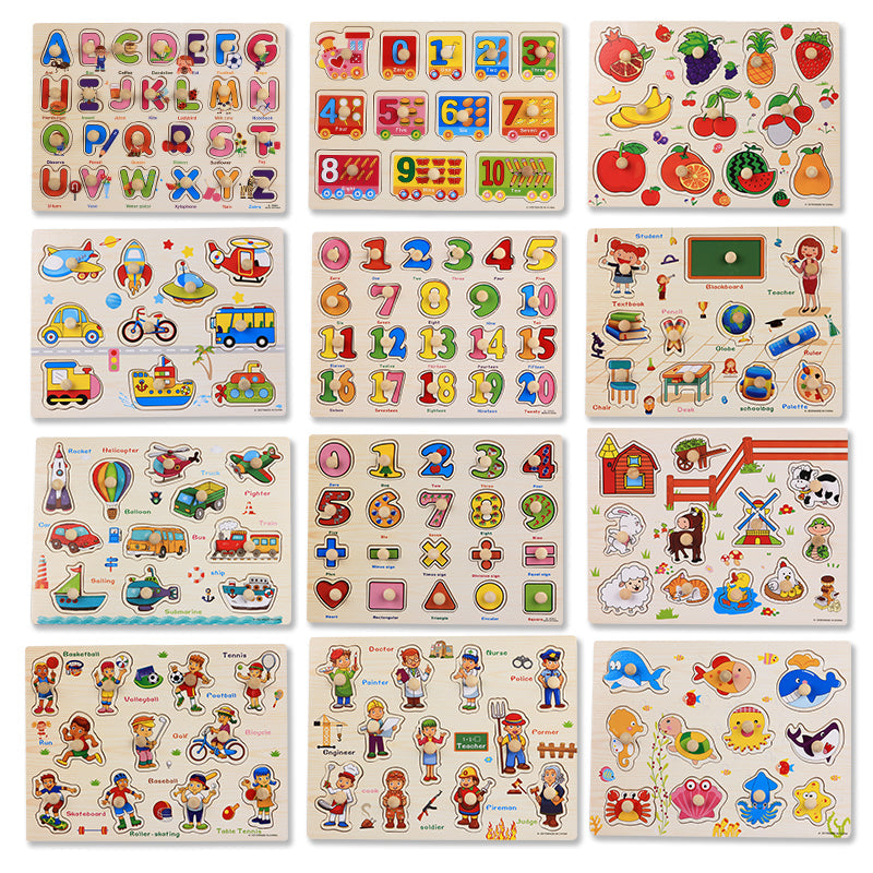 Wooden Learning Puzzle Set for Toddler Skill Building