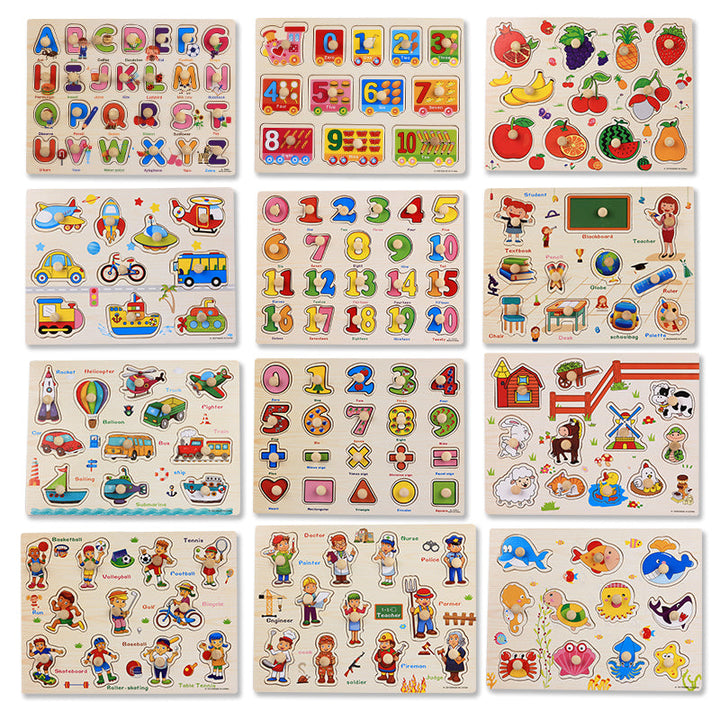 Wooden Learning Puzzle Set for Toddler Skill Building