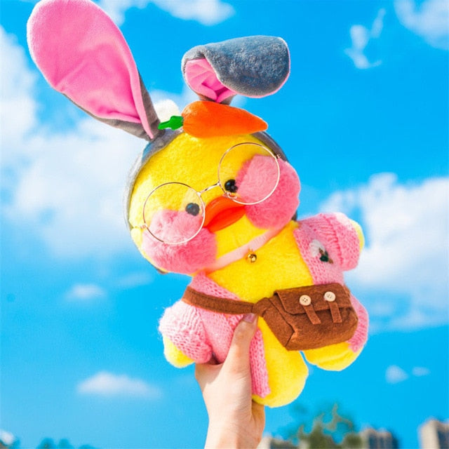 30cm Kawaii Duck Plush Toy With Charming Seasonal Outfits